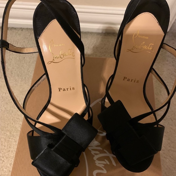 Christian Louboutin Shoes - Black Satin Louboutins